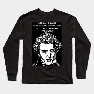 SOREN KIERKEGAARD quote .5 - ink portrait Long Sleeve T-Shirt